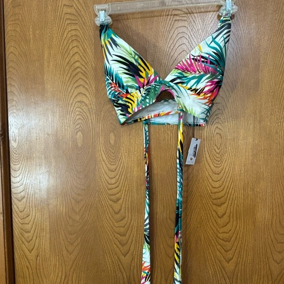 Tropical Print Bikini Top - Picture 3 of 6